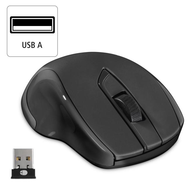 Мишка HAMA MW-800, Wireless, 600-3200 dpi, 7 бутона, Черен