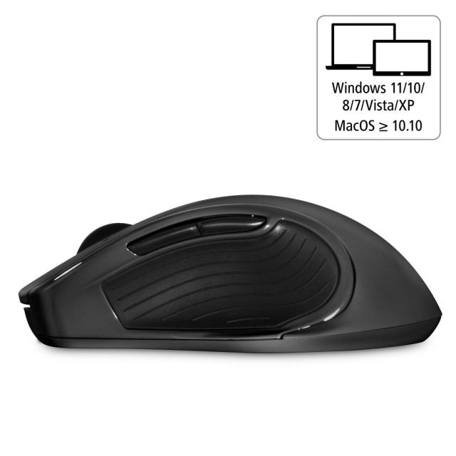 Мишка HAMA MW-800, Wireless, 600-3200 dpi, 7 бутона, Черен
