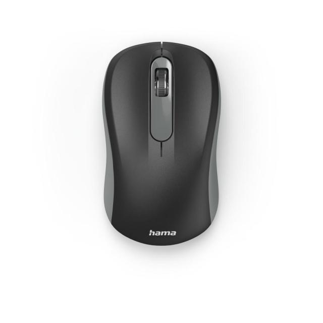 Мишка HAMA AMW-200, Wireless2.4 GHz, 3 бутона, Сив/Черен