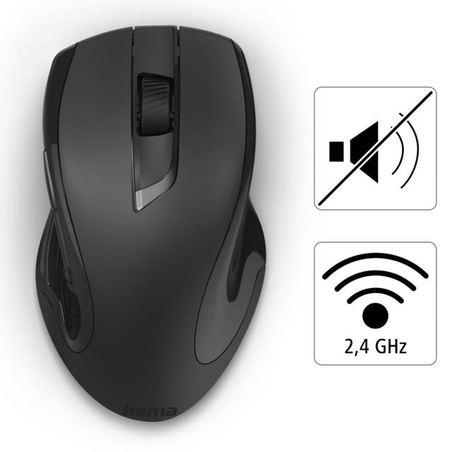 Мишка HAMA MW-900, Wireless, 7 бутона, 800-3200 dpi, Черен