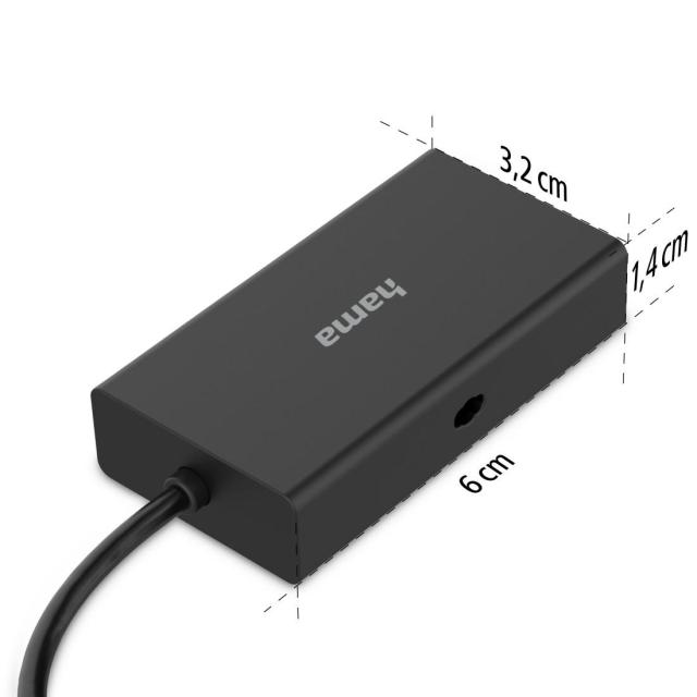 Четец за карти HAMA USB OTG Hub, USB 2.0 Type-A, SD, microSD, USB-A адаптер