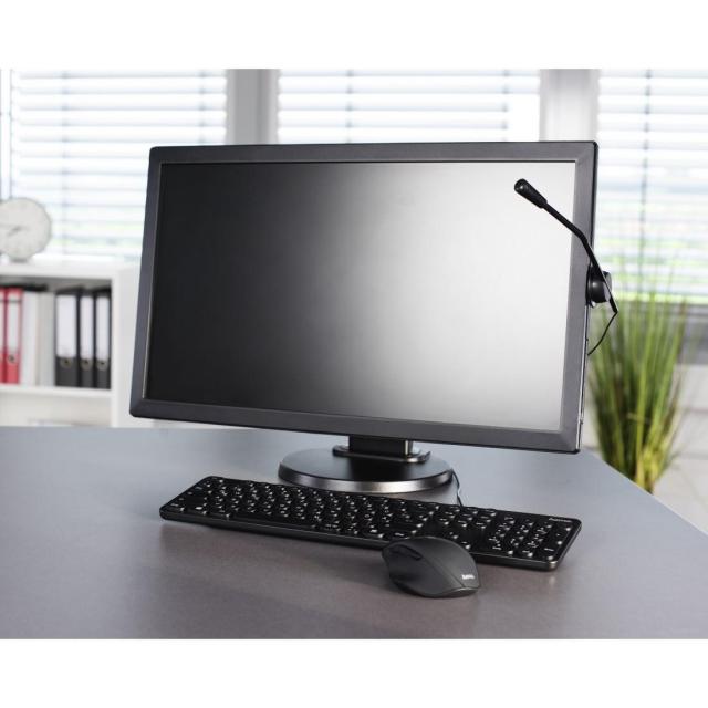 Настолен микрофон HAMA CS-461, за PC/лаптоп, 3.5 mm жак, Черен