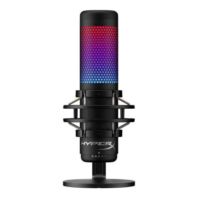 Настолен микрофон HyperX QuadCast S BK, USB, 3.5 mm