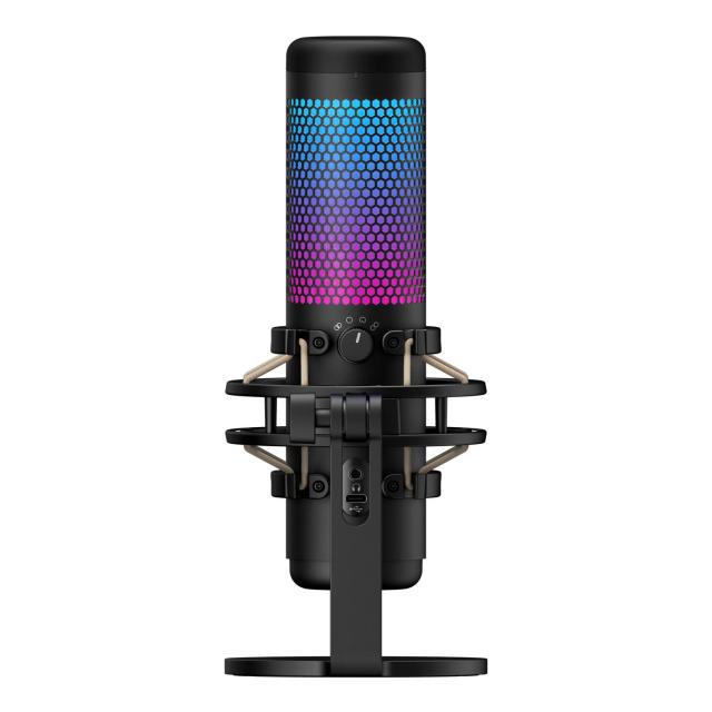 Настолен микрофон HyperX QuadCast S BK, USB, 3.5 mm