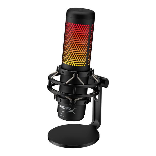 Настолен микрофон HyperX QuadCast S BK, USB, 3.5 mm