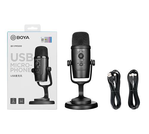 Настолен микрофон BOYA BY-PM500, USB-A/USB-C
