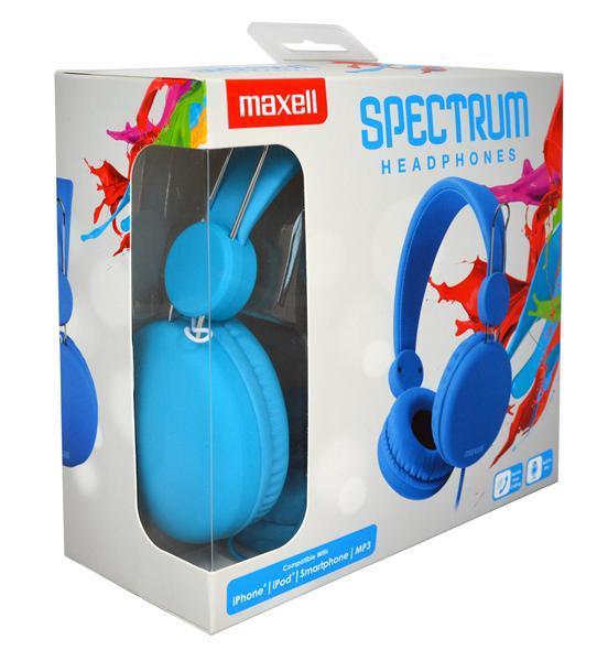 Слушалки MAXELL HP SPECTRUM SMS-10S, микрофон, 3,5 мм жак, Сини