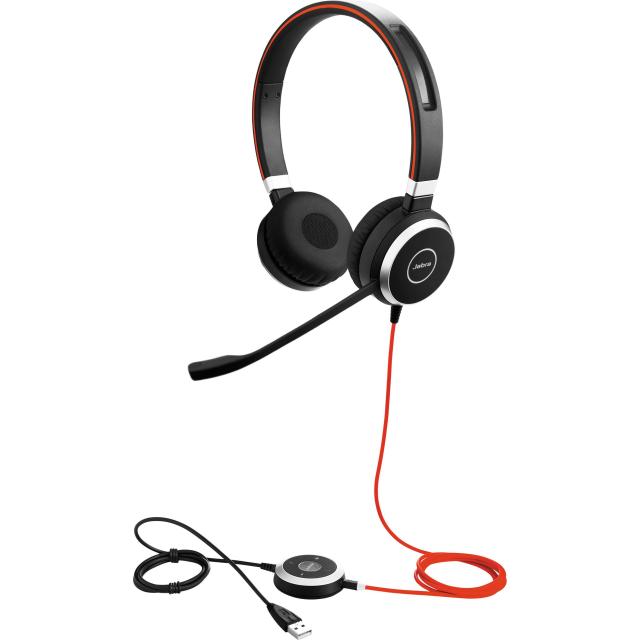 Слушалки Jabra Evolve 40 Stereo, (55910000), Микрофон, USB, Черни 