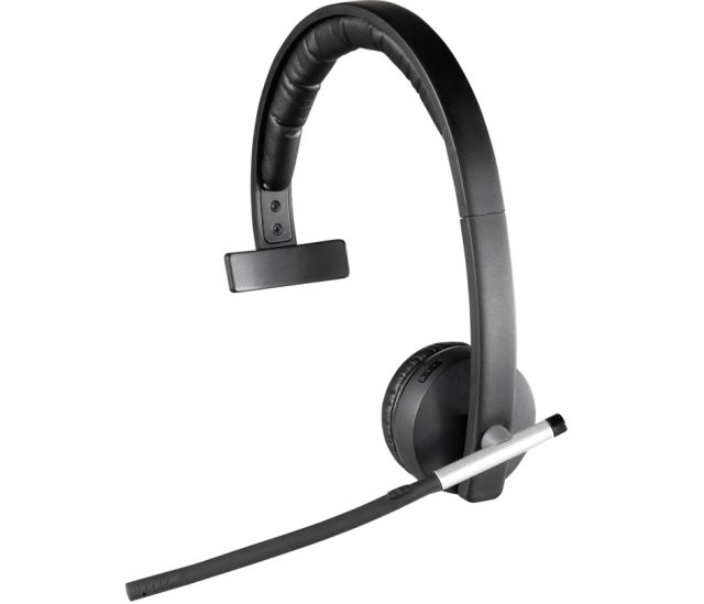Слушалка Logitech H820е Моно, безжични, Wireless, Микрофон, USB, Черни