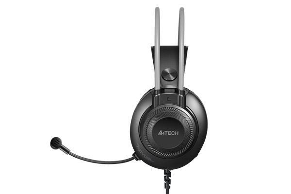 Слушалки A4TECH Fstyler FH200U, Стерео, микрофон, USB, Черен/Сив
