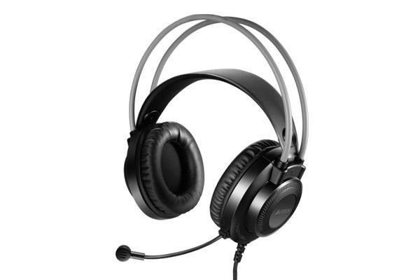 Слушалки A4TECH Fstyler FH200U, Стерео, микрофон, USB, Черен/Сив