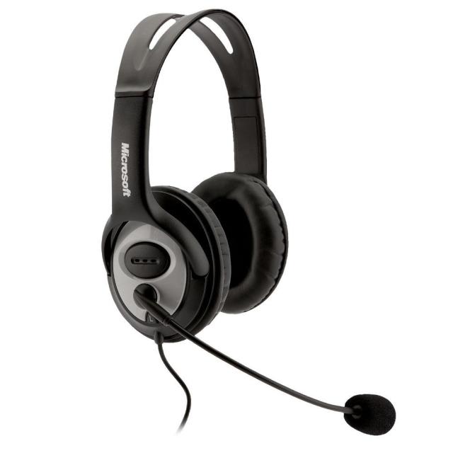 Слушалки Microsoft LifeChat LX-3000 Skype Certified, Микрофон, Черни 