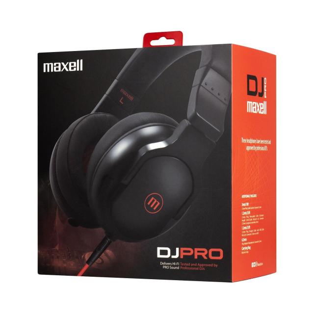 Слушалки  MAXELL HP-DJPRO, с големи наушници, 3,5 мм жак, Черни