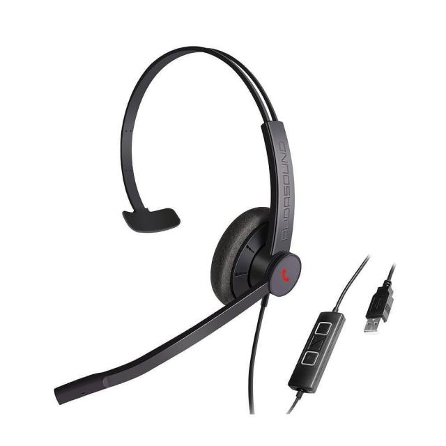 Слушалки Addasound EPIC 301 Mono, UC,USB, микрофон, Черни