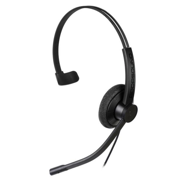Слушалки Addasound EPIC 301 Mono, UC,USB, микрофон, Черни