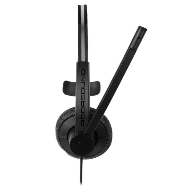 Слушалки Addasound EPIC 301 Mono, UC,USB, микрофон, Черни