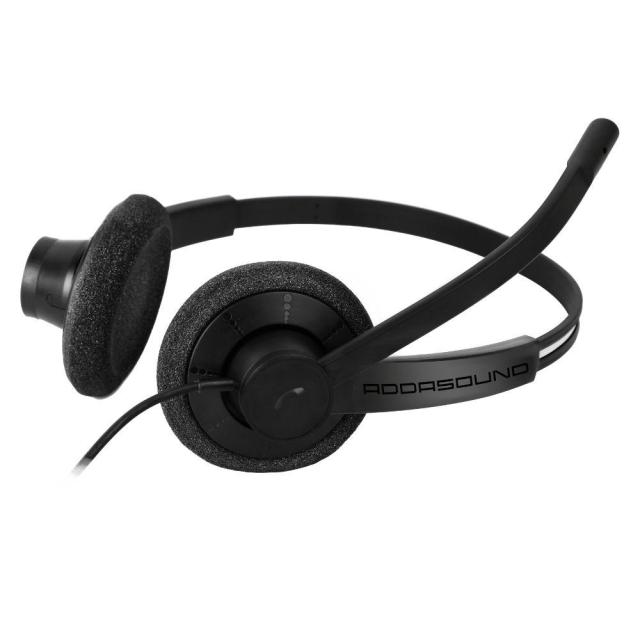 Слушалки Addasound EPIC 302 Duo, UC,USB, микрофон, Черни