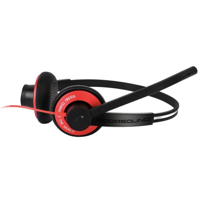 Слушалки Addasound EPIC 512 Duo, UC, микрофон USB, Черни