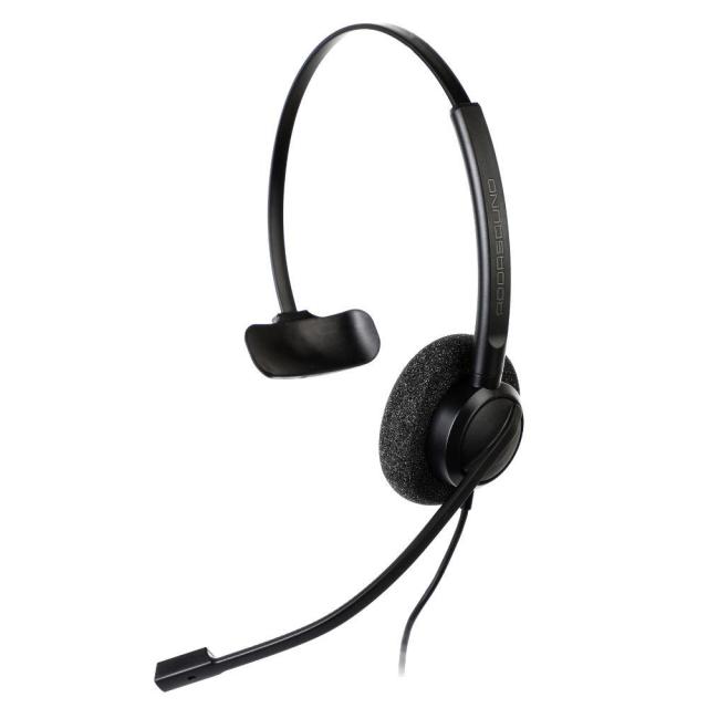 Слушалки Addasound Crystal 2731 Mono, UC, QD, микрофон, Черни