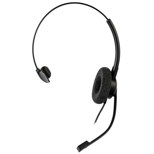 Слушалки Addasound Crystal 2731 Mono, UC, QD, микрофон, Черни