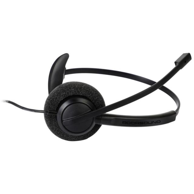 Слушалки Addasound Crystal 2731 Mono, UC, QD, микрофон, Черни