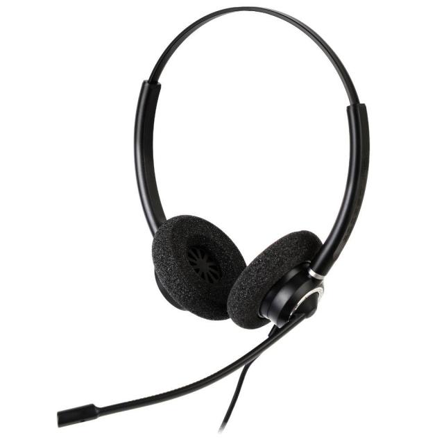 Слушалки Addasound Crystal 2732 Duo, UC,QD, микрофон, Черни