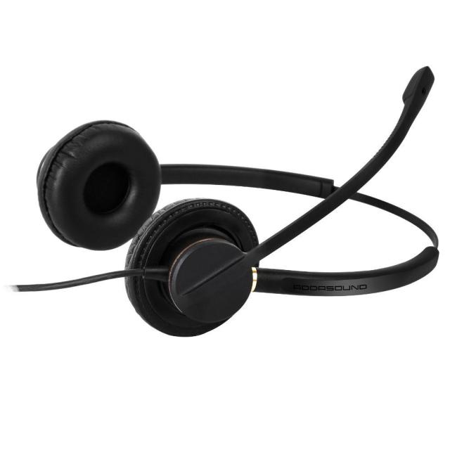 Слушалки Addasound Crystal 2872 Duo, UC, QD, микрофон , Черни