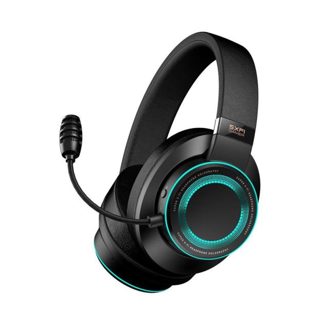 Слушалки Creative SXFI Gamer, микрофон, подсветка, Черни