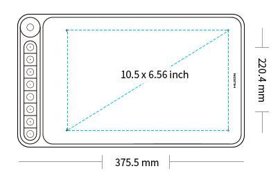 Графичен таблет HUION Inspiroy Dial Q620M, USB-C, Черен