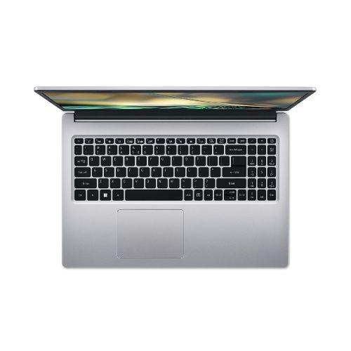 Лаптоп Acer Aspire 3, A315-43-R8L3, (6-ядрен) AMD Ryzen 5 5500U (2.1GHz up to 4.00GHz, 8MB), 15.6" FHD (1920x1080) IPS, HD Cam, 8GB DDR4, 512 SSD PCIe, Radeon Vega Graphics, RJ-45, 802.11ac, BT 4.2, Linux, Silver