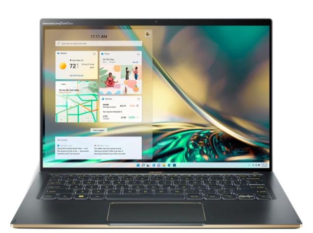 Лаптоп Acer Swift 5, SF514-56T-70F5, Core i7-1260P (up to 4.7GHz, 18MB), 14" 2.5K (2560 x 1440) IPS touch, 16GB LPDDR5, 1024GB PCIe SSD, Intel UMA, WIFI 6E BT 5.0 INTEL Killer CNVi, Win 11 Home