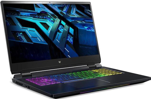 Лаптоп Acer Predator Helios 300, PH317-56-98XE, Core i9-12900H(2.50GHz up to 5.00GHz, 24MB), 17.3“ QHD IPS 165Hz Slim Bezel, 16 GB DDR5 4800MHz (1 slot free), 1024GB PCIe SSD, RTX 3080 8GB GDDR6, WIFI 6E 2X2 BT INTEL Killer CNVi, RGB-backlit Kb, Win 