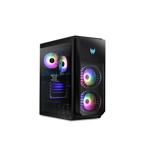Настолен компютър Acer Predator PO5-640, Core i5-12400 (2.50GHz up to 4.40GHz, 18MB), 2*8GB DDR5 4800MHz, 512GB, GeForce RTX 3070 8GB GDDR6, 4*USB 2.0, 4*USB 3.2, 5*Audio jack, WIFI 6E, BT, 800W, Tempered Glass Side Panel, Free DOS