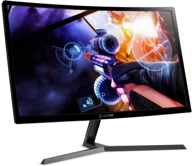 Монитор Aopen 24HC1QRPbidpx, 23.6'' VA LED, 1800R Curve, 4ms, FreeSync, 144Hz, 100M:1 ACM, 250cd/m2, FHD 1920x1080, DVI, HDMI, DP, Audio out, Black