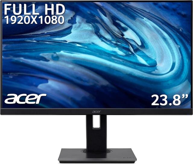 Монитор Acer B247Ybmiprzx, 23.8" IPS Wide LED, Anti-Glare, ZeroFrame, 4ms, 100M:1, 250nits, 1920x1080 FHD, 75Hz, VGA, HDMI, DP, Audio In/Out, 2x2W, USB 3.0 Hub, Hgt.Adj., Tilt, Swivel, Pivot, VESA 100x100, Black, Acer EcoDisplay