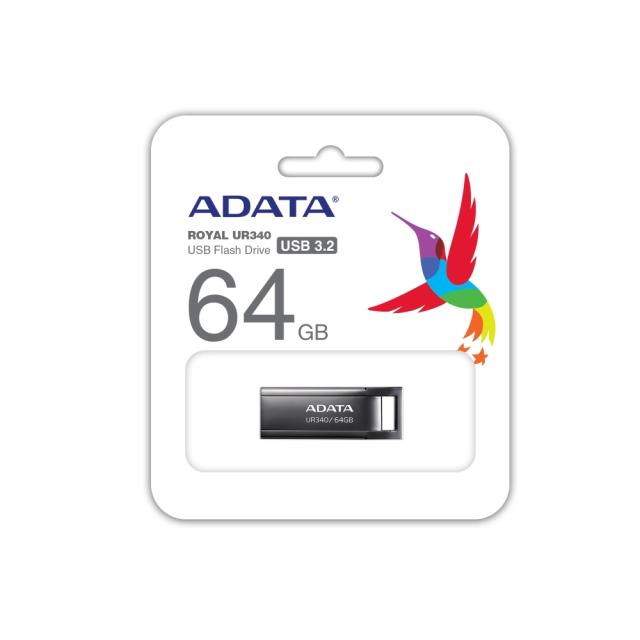 Памет Adata 64GB UR340 USB 3.2 Gen1-Flash Drive Black