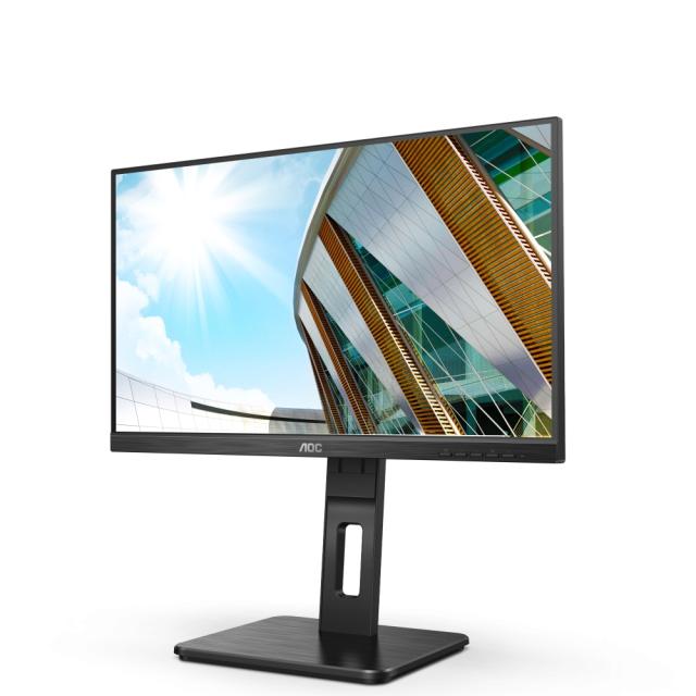 Монитор AOC 22P2DU, 21.5" IPS WLED, 1920x1080@75Hz, 4ms GtG, 250cd m/2, 1000:1, 50M:1 DCR, Adaptive Sync, FlickerFree, Low Blue Light, 2Wx2, Tilt, Height Adjust, Pivot, Swivel, D-SUB, DVI, HDMI, USB hub