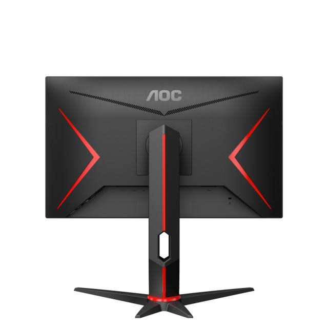 Монитор AOC 24G2SPU/BK, 23.8" IPS WLED, 1920x1080@165Hz, 4ms GtG, 1ms MPRT, 250cd/m2, 1000:1, DCR 80M:1, AdaptiveSync, FlickerFree, Low Blue Light, 2Wx2, Tilt, Height Adjust, Pivot, Swivel, D-SUB, 2xHDMI, DP, USB hub