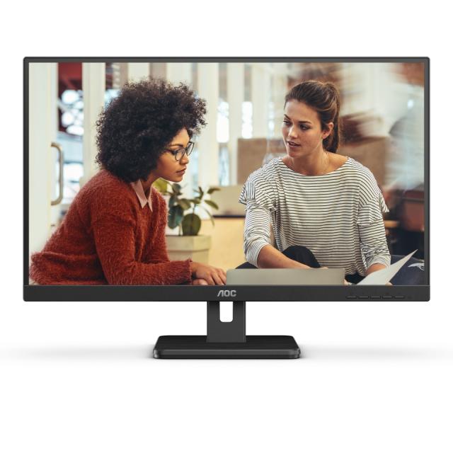 Монитор AOC 24E3UM 23.8" VA WLED, 1920x1080@75Hz, 4ms,  300cd m/2, 3000:1, AdaptiveSync, FlickerFree, Low Blue Light, 2Wx2, Tilt, D-SUB, HDMI, DP, USB hub