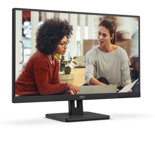 Монитор AOC 24E3UM 23.8" VA WLED, 1920x1080@75Hz, 4ms,  300cd m/2, 3000:1, AdaptiveSync, FlickerFree, Low Blue Light, 2Wx2, Tilt, D-SUB, HDMI, DP, USB hub