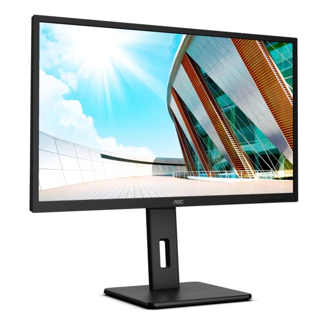 Монитор AOC Q32P2CA, 31.5" IPS WLED, 2560x1440@75Hz, 4ms GtG, 250cd/m2, 1200:1, DCR 50M:1, AdaptiveSync, FlickerFree, Low Blue Light, 3Wx2, Tilt, Height Adjust, Pivot, Swivel, 2xHDMI, DP, USB hub