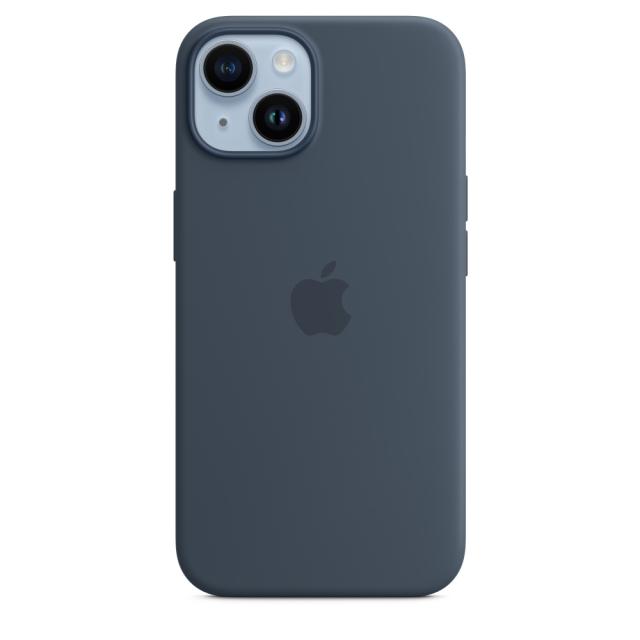 Калъф Apple iPhone 14 Silicone Case with MagSafe - Storm Blue