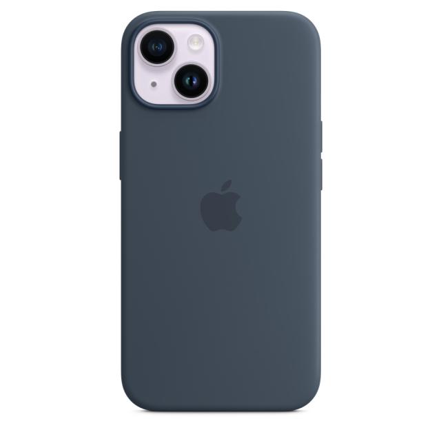 Калъф Apple iPhone 14 Silicone Case with MagSafe - Storm Blue