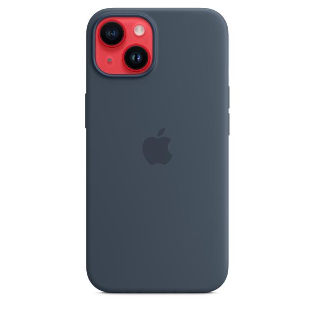 Калъф Apple iPhone 14 Silicone Case with MagSafe - Storm Blue