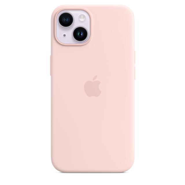 Калъф Apple iPhone 14 Silicone Case with MagSafe - Chalk Pink