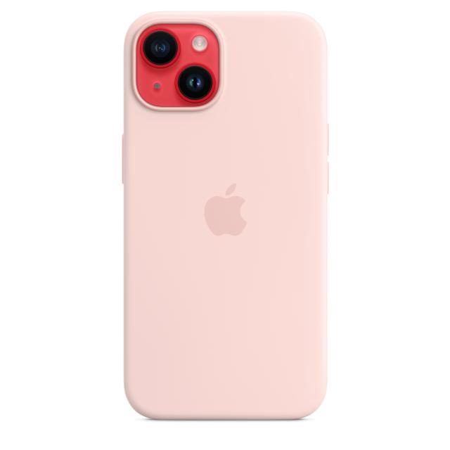Калъф Apple iPhone 14 Silicone Case with MagSafe - Chalk Pink