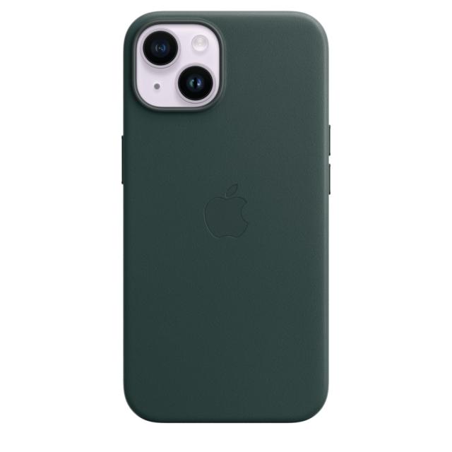 Калъф Apple iPhone 14 Leather Case with MagSafe - Forest Green