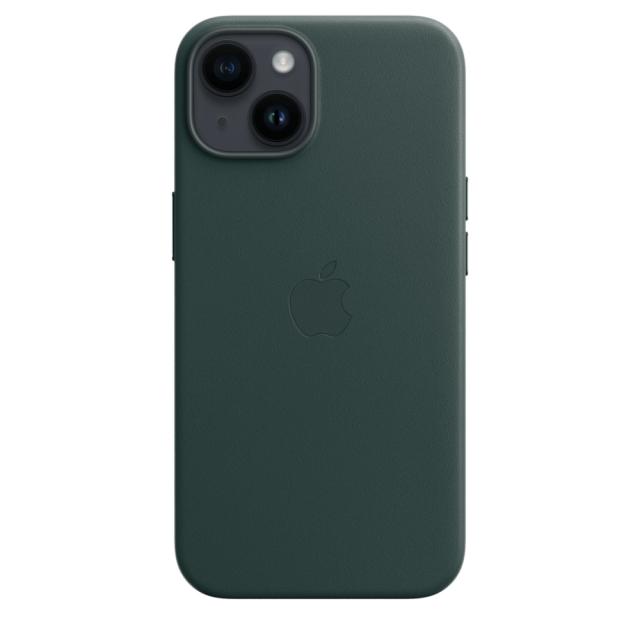 Калъф Apple iPhone 14 Leather Case with MagSafe - Forest Green