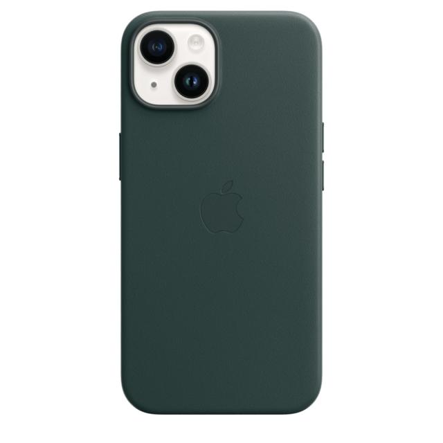 Калъф Apple iPhone 14 Leather Case with MagSafe - Forest Green