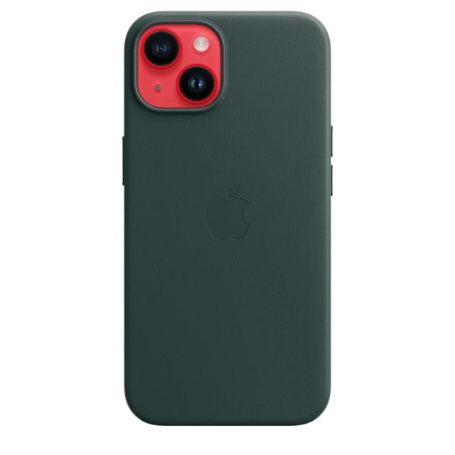 Калъф Apple iPhone 14 Leather Case with MagSafe - Forest Green